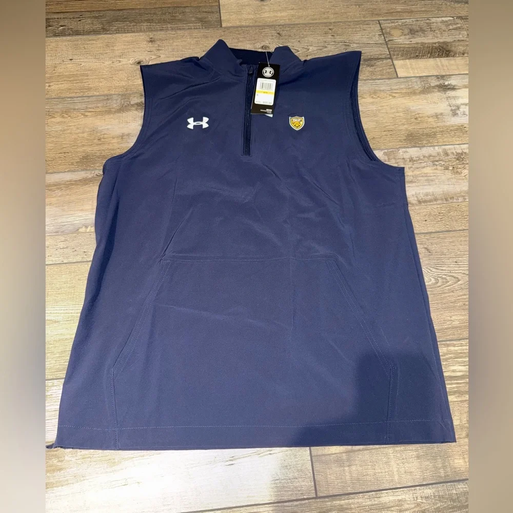 Under Armour Navy Sleeveless Pullover BEF Foundation Medium NWT - Picture 1 of 4